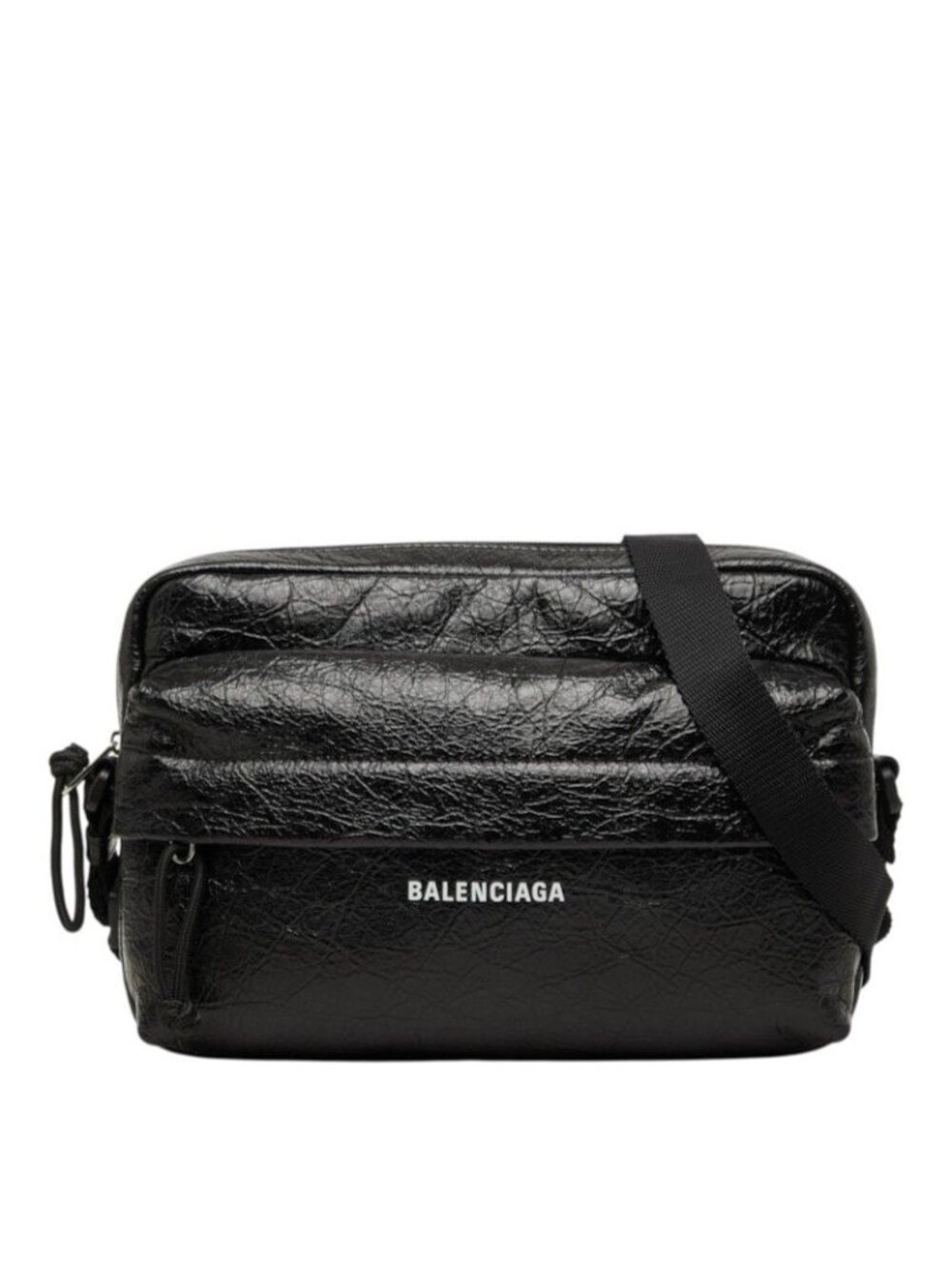 Balenciaga Explorer Camera Bag Crossbody Black Leather